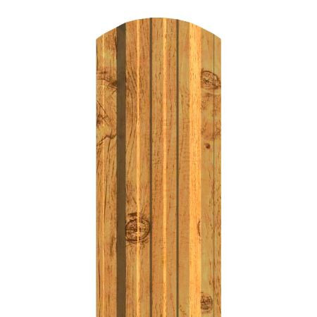 Штакетник трапециевидный 120мм, Printech Светлое дерево стандарт, 3D